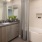 Well-lit bathroom area
