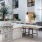 Grilling station and lush landscaping