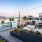 picnic and grill areas on rooftop with waterway views